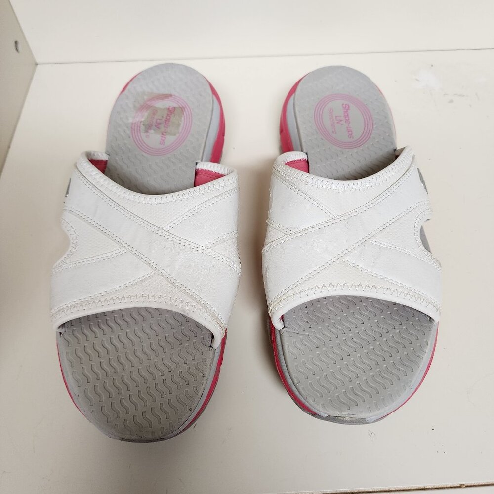 Skechers White Leather Sandals